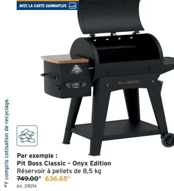 Offre: Pit Boss Classic - Onyx Edition