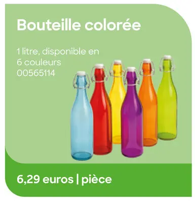 Offre: Bouteille colorée
