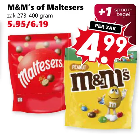 Aanbieding: M&M's of Maltesers