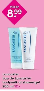 Aanbieding: Lancaster Eau de Lancaster bodymilk of shower