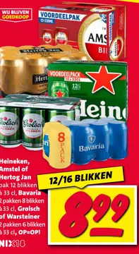 Aanbieding: Heineken, Amstel of Hertog Jan