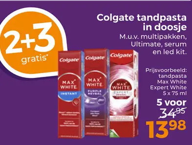 Aanbieding: Colgate tandpasta in doosje