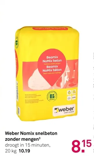 Aanbieding: Nomix snelbeton