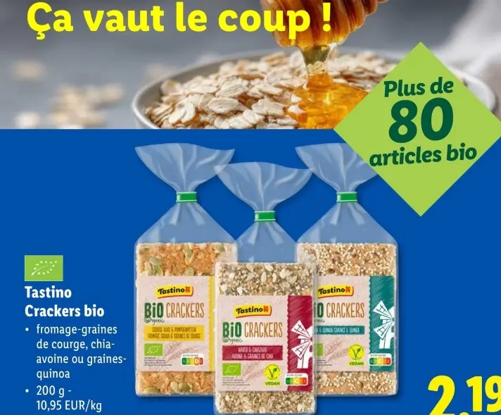 Offre: Crackers bio