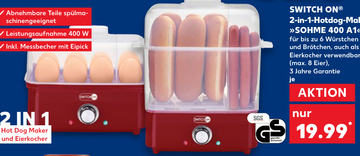 Aanbieding: SWITCH ON® 2-in-1-Hotdog-Maker »SOHME 400 A1«