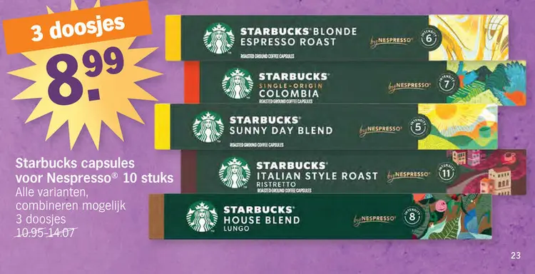 Promotie: Starbucks capsules voor Nespresso