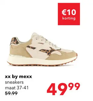 Aanbieding: XX by Mexx dames sneakers met luipaardprint beige