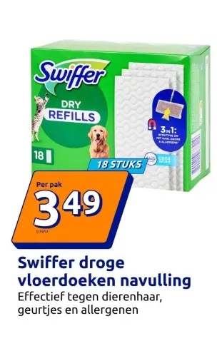 Aanbieding: Swiffer droge vloerdoeken navulling