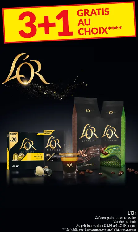 Offre: Café en grains ou en capsules