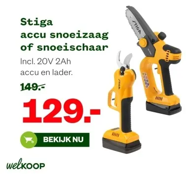Aanbieding: Stiga Accu snoeizaag of snoeischaar