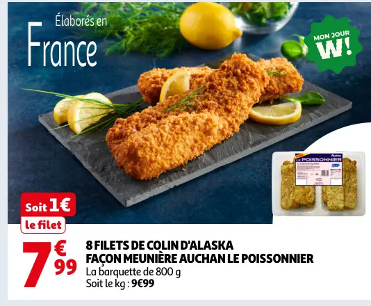 Promotie: Filets de colin d'alaska façon meunière