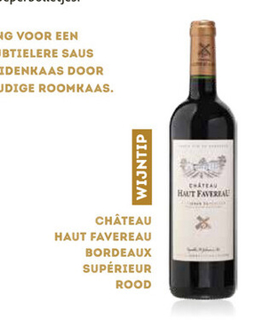 Aanbieding: CHÂTEAU HAUT FAVEREAU BORDEAUX SUPÉRIEUR ROOD