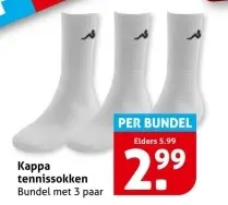 Aanbieding: Kappa tennissokken