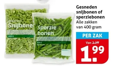 Aanbieding: Gesneden snijbonen of sperziebonen