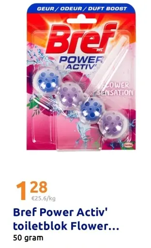 Promotie: Bref Power Activ' toiletblok Flower sensation