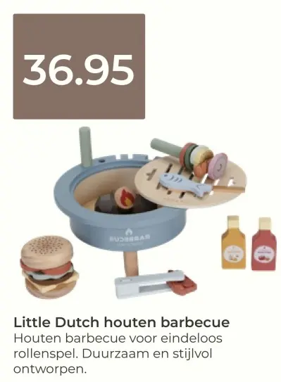 Aanbieding: houten barbecue