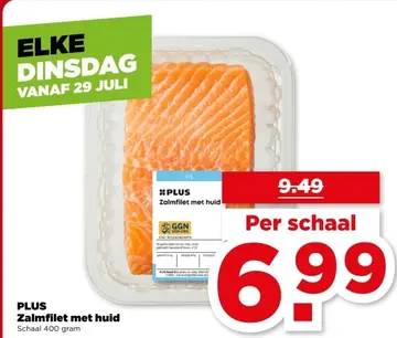 Aanbieding: Zalmfilet met huid