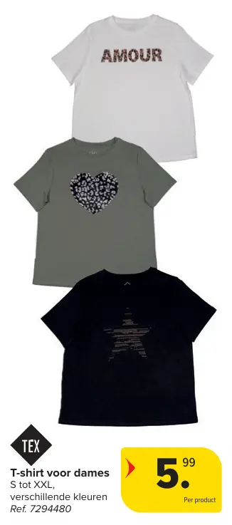 Promotie: T-shirt voor dames