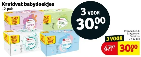 Aanbieding: Kruidvat babydoekjes