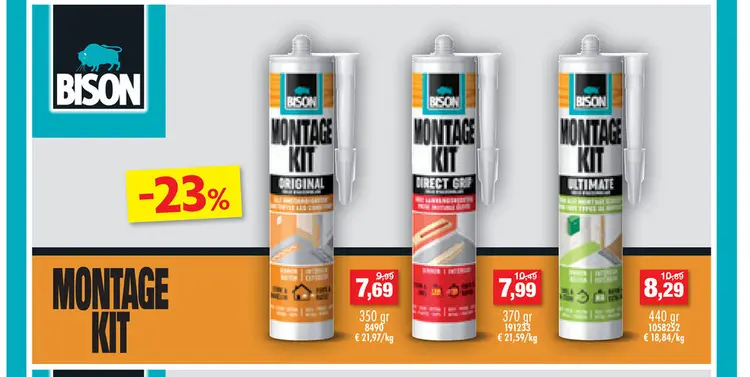 Promotie: Bison Original montagekit 310ml