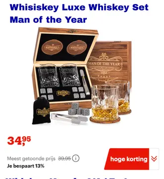 Aanbieding: Whisiskey Luxe Whiskey Set Man of the Year