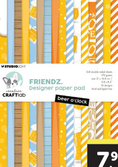 Aanbieding: Creative craftlab Design paper pad Beer O'Clock