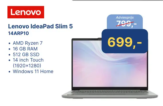 Aanbieding: IdeaPad Slim 5 14ARP10