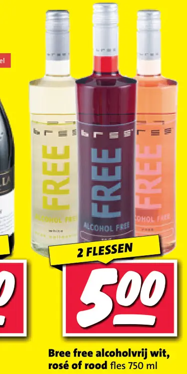 Aanbieding: Bree free alcoholvrij wit, rosé of rood