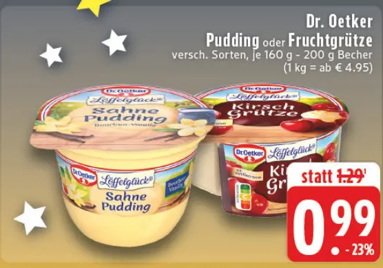 Aanbieding: Pudding oder Fruchtgrütze
