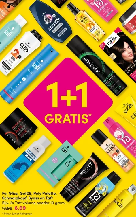Aanbieding: Fa, Gliss, Got2B, Poly Palette, Schwarzkopf, Syoss en Taft