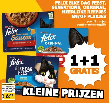 Aanbieding: Felix Elke Dag Feest, Sensations, Original, Heerlijke reepjes en/of plakjes