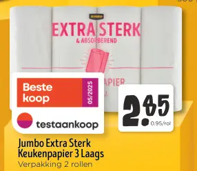 Aanbieding: Jumbo Extra Sterk Keukenpapier 3 Laags