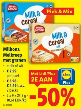 Aanbieding: Melkreep met granen
