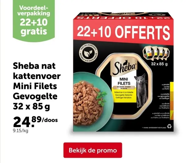 Promotie: kattenvoer Mini Filets Gevogelte