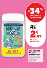Offre: Gel douche LE PETIT MARSEILLAIS