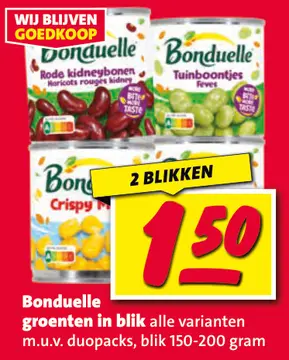 Aanbieding: Bonduelle groenten in blik