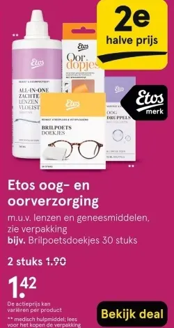 Aanbieding: Etos oog- en oorverzorging