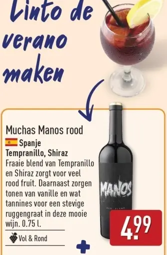 Aanbieding: Muchas Manos rood