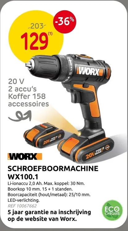 Promotie: Schroefboormachine wx100.1