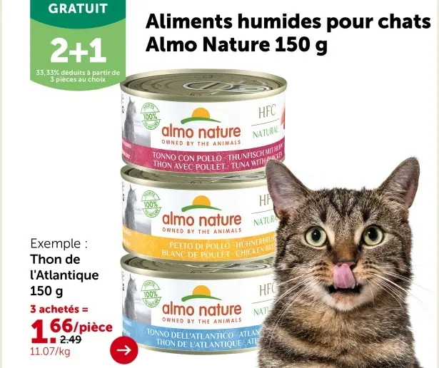 Offre: Aliments humides pour chats