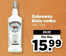 Aanbieding: Zubrowka Biala vodka