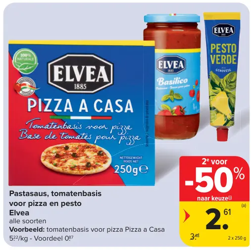 Promotie: Pastasaus, tomatenbasis voor pizza en pesto