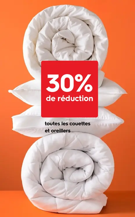 Offre: Couettes et oreillers