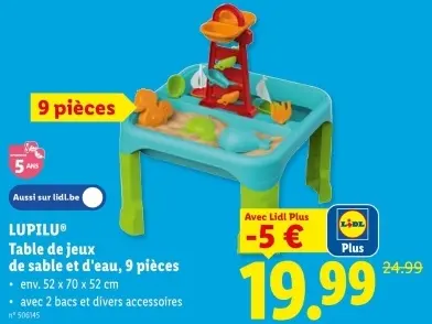 Offre: Table de jeux de sable et d'eau