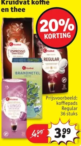 Aanbieding: Kruidvat koffie en thee