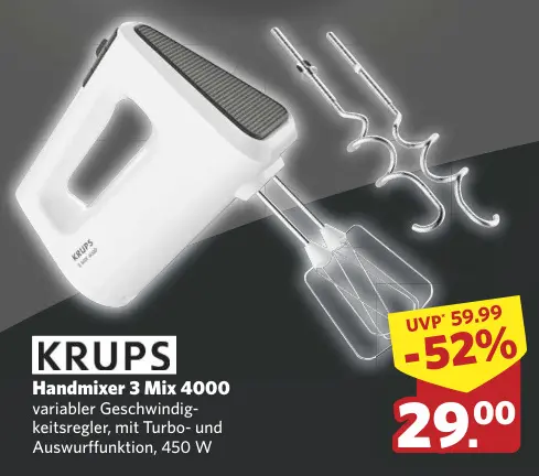 Aanbieding: Handmixer 3 Mix 4000