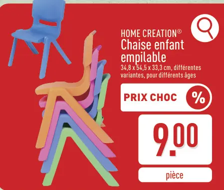 Offre: Chaise enfant empilable
