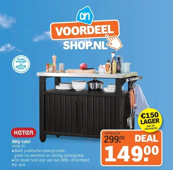 Aanbieding: BBQ-tafel Unity XL