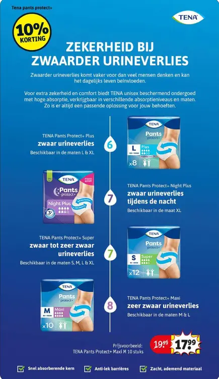 Promotie: TENA Pants Protect+ Maxi M