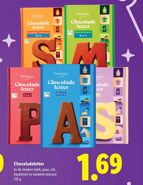 Aanbieding: Chocoladeletter